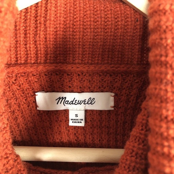 Madewell Eastbrook Crossback Turtleneck Sweater S Small Boxy Merino Wool Blend * - Picture 6 of 7